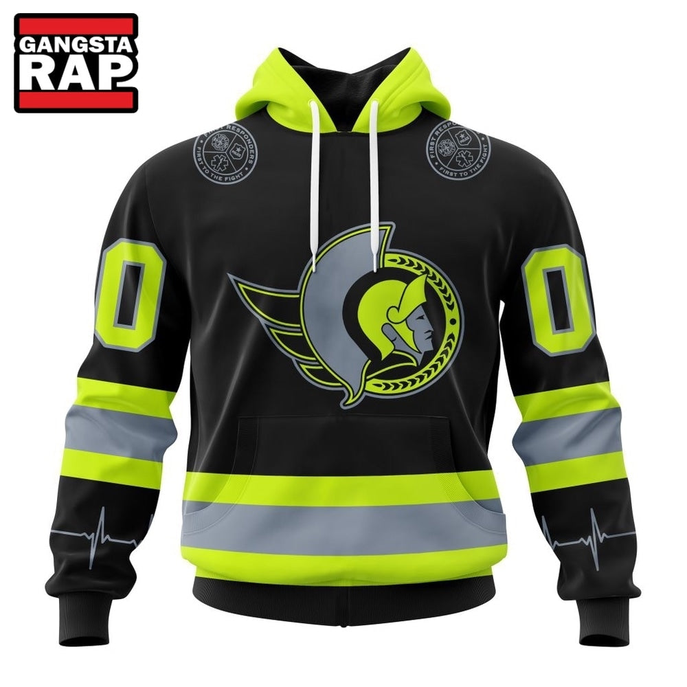 NHL Ottawa Senators Specialized With FireFighter Uniforms Color Hoodie, T Shirt