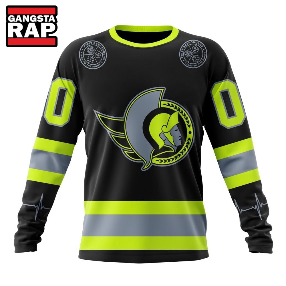 NHL Ottawa Senators Specialized With FireFighter Uniforms Color Hoodie, T Shirt