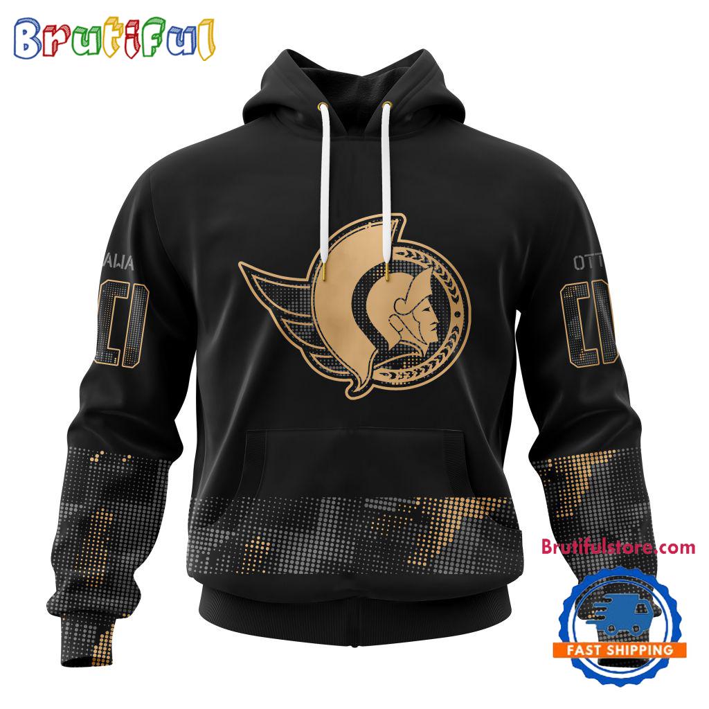 NHL Ottawa Senators Veterans Military Appreciation Design Hoodie, Sweatshirt, TShirt
