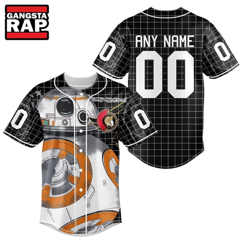 NHL Ottawa Senators x BB 8 D Star War Baseball Jersey