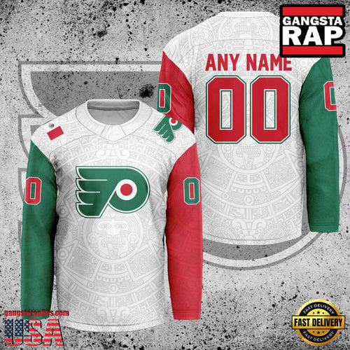 NHL Custom Name Number Philadelphia Flyers Mexican Heritage New Design Hockey Jersey