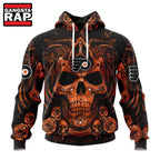 NHL Philadelphia Flyers Special Design Halloween With Skull Art Hoodie, T Shirt