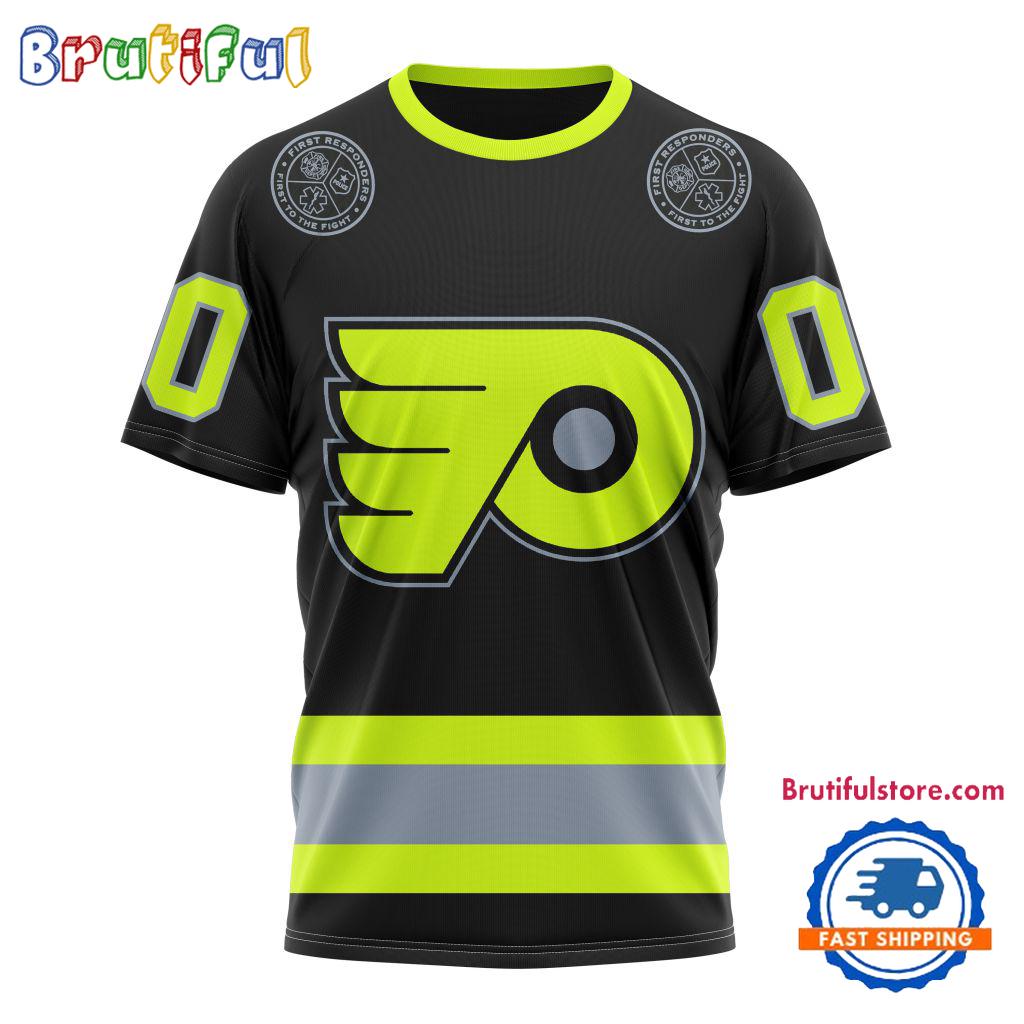 NHL Philadelphia Flyers Specialized FireFighter Uniforms Color Design T Shirt
