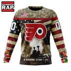 NHL Philadelphia Flyers Specialized Unisex Kits Remember Pearl Harbor Hoodie, T Shirt