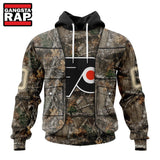 NHL Philadelphia Flyers Specialized Unisex Vest Kits With Realtree Camo Hoodie, T Shirt