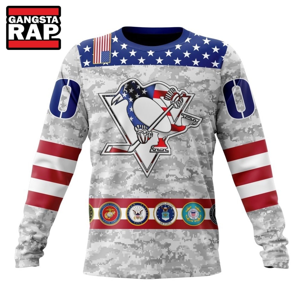 NHL Pittsburgh Penguins Armed Forces Appreciation Design Hoodie, T Shirt