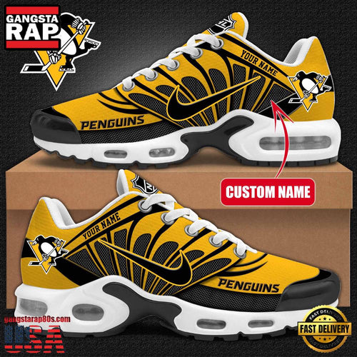 NHL Custom Name Pittsburgh Penguins New Design Air Max Plus Shoes Running Sneakers