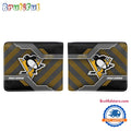 NHL Pittsburgh Penguins Hockey Logo Team Personalized Name Black Men’s Wallet