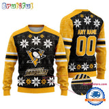 NHL Pittsburgh Penguins Hockey Snow Christmas Ugly Sweater