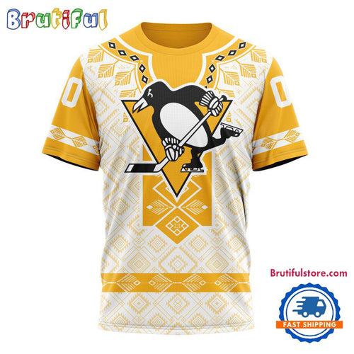 NHL Pittsburgh Penguins Hockey Team Native Heritage Design T Shirt, Hoodie, Sweatshirt
