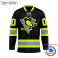 NHL Pittsburgh Penguins Honoring Firefighters Lace Hockey Jersey