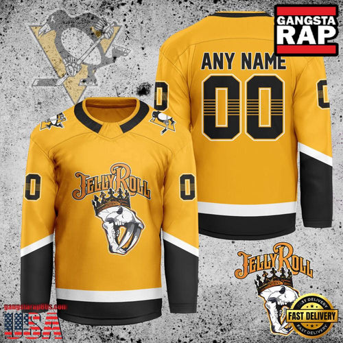 NHL Custom Name Number Pittsburgh Penguins Jelly Roll New Design Hockey Jersey