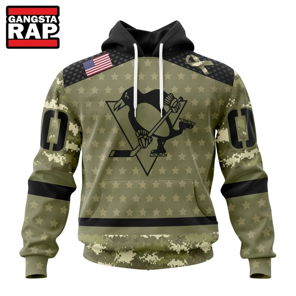 NHL Pittsburgh Penguins Special Camo Military Appreciation Hoodie, T Shirt