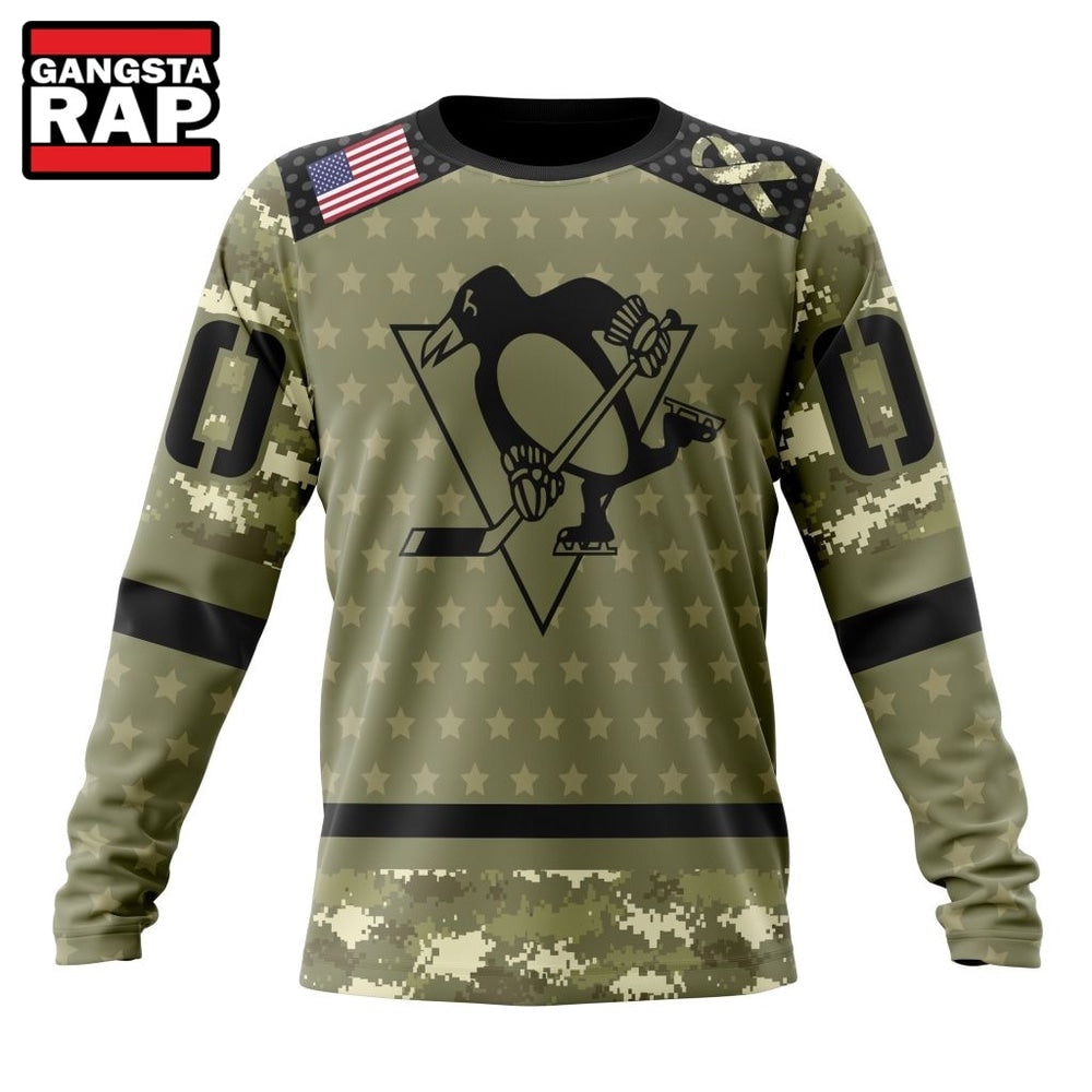 NHL Pittsburgh Penguins Special Camo Military Appreciation Hoodie, T Shirt