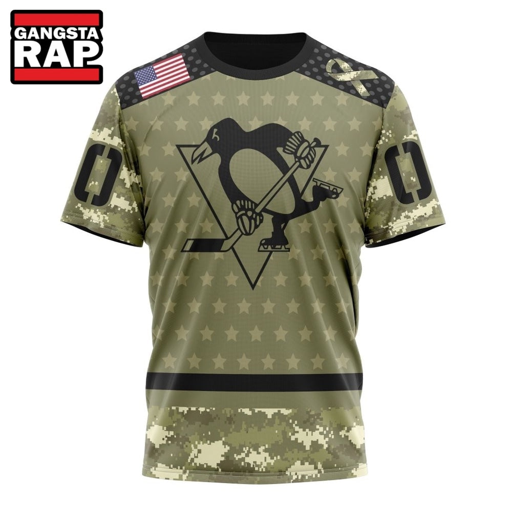 NHL Pittsburgh Penguins Special Camo Military Appreciation Hoodie, T Shirt