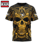 NHL Pittsburgh Penguins Special Design Halloween With Skull Art Hoodie, T Shirt