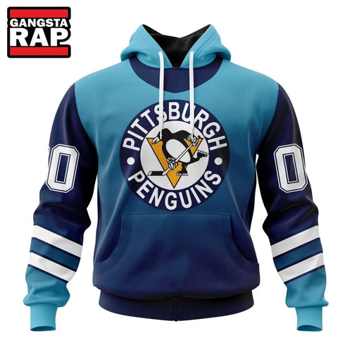 NHL Pittsburgh Penguins Special Retro Gradient Design Hoodie, T Shirt