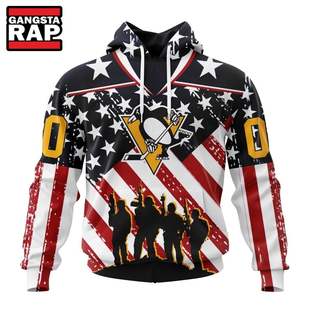 NHL Pittsburgh Penguins Specialized Kits For Honor USS Military Hoodie, T Shirt