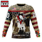 NHL Pittsburgh Penguins Specialized Unisex Kits Remember Pearl Harbor Hoodie, T Shirt