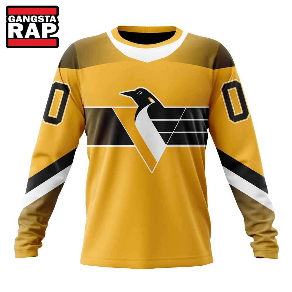 NHL Pittsburgh Penguins Specialized Unisex Kits With Retro Concepts Hoodie, T Shirt