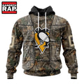 NHL Pittsburgh Penguins Specialized Unisex Vest Kits With Realtree Camo Hoodie, T Shirt