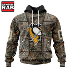 NHL Pittsburgh Penguins Specialized Unisex Vest Kits With Realtree Camo Hoodie, T Shirt