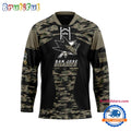 NHL San Jose Sharks Custom Honoring Veterans Camo Hockey Jersey