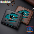 NHL San Jose Sharks Custom Name Wallet, Hockey Team Design Men’s Wallet