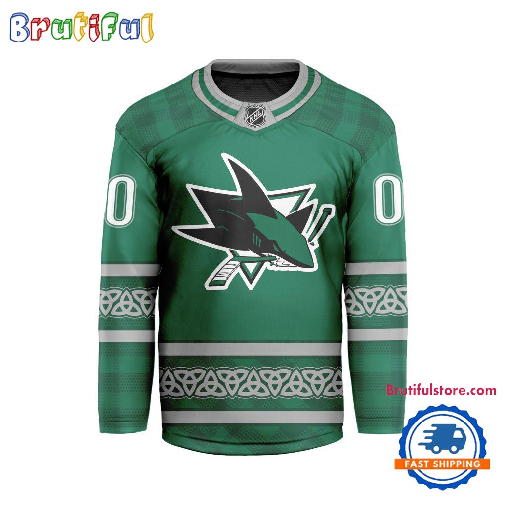 NHL San Jose Sharks For St.Patrick’s Day Limited New Hockey Jersey