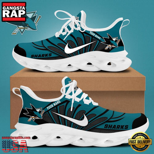 NHL Custom NameSan Jose Sharks New Design 2025 Max Soul Shoes Running Sneakers