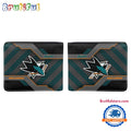 NHL San Jose Sharks Hockey Logo Team Personalized Name Black Men’s Wallet