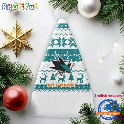 NHL San Jose Sharks Hockey Team Christmas Hat, Sport Santa Hats, Christmas Hat Gift