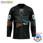 NHL San Jose Sharks Personalized Native American Hockey Jersey