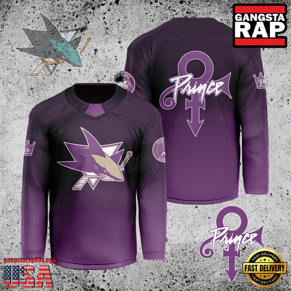 NHL Custom Name Number San Jose Sharks Prince New Design Hockey Jersey