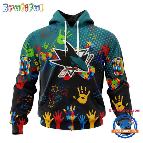 NHL San Jose Sharks Special Autism Awareness Personalization Hoodie, TShirt, Sweatshirt