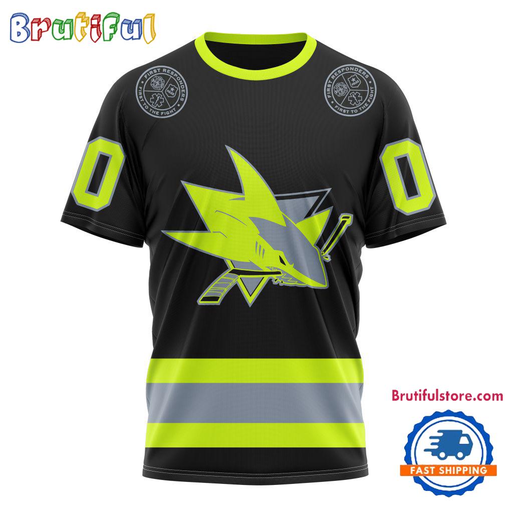 NHL San Jose Sharks Specialized FireFighter Uniforms Color Design T Shirt