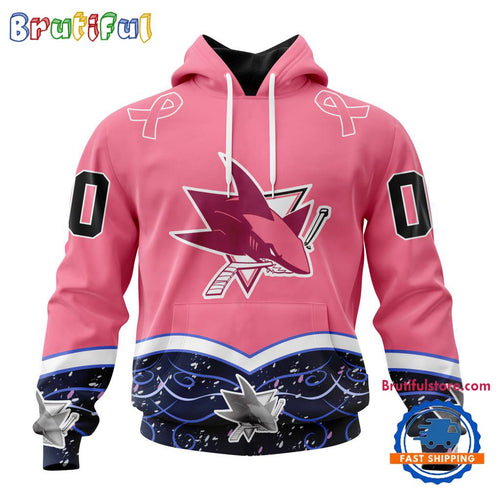 NHL San Jose Sharks Specialized Hockey Fights Cancer Hoodie