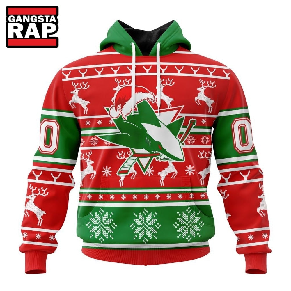 NHL San Jose Sharks Specialized Unisex Christmas Is Coming Hoodie, T Shirt