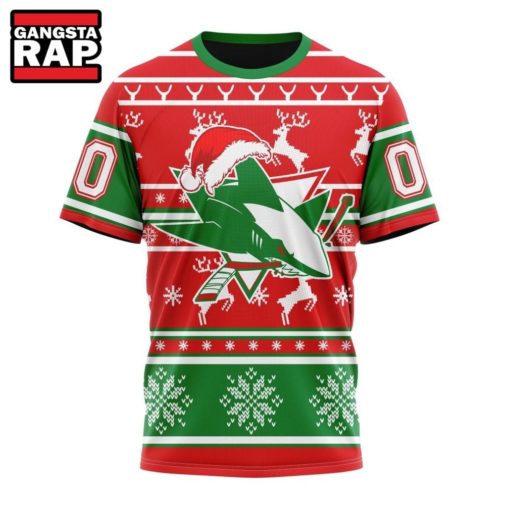 NHL San Jose Sharks Specialized Unisex Christmas Is Coming Hoodie, T Shirt