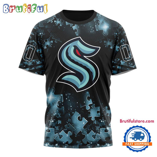NHL Seattle Kraken Autism Awareness Hockey New Design TShirt, Sweatshirt, Hoodie