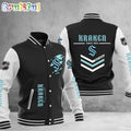 NHL Seattle Kraken Hockey Team Personalized Varsity Baseball Jacket