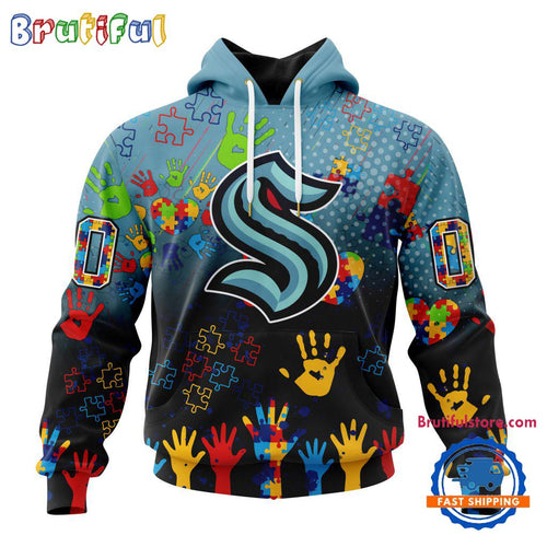 NHL Seattle Kraken Special Autism Awareness Personalization Hoodie, TShirt, Sweatshirt