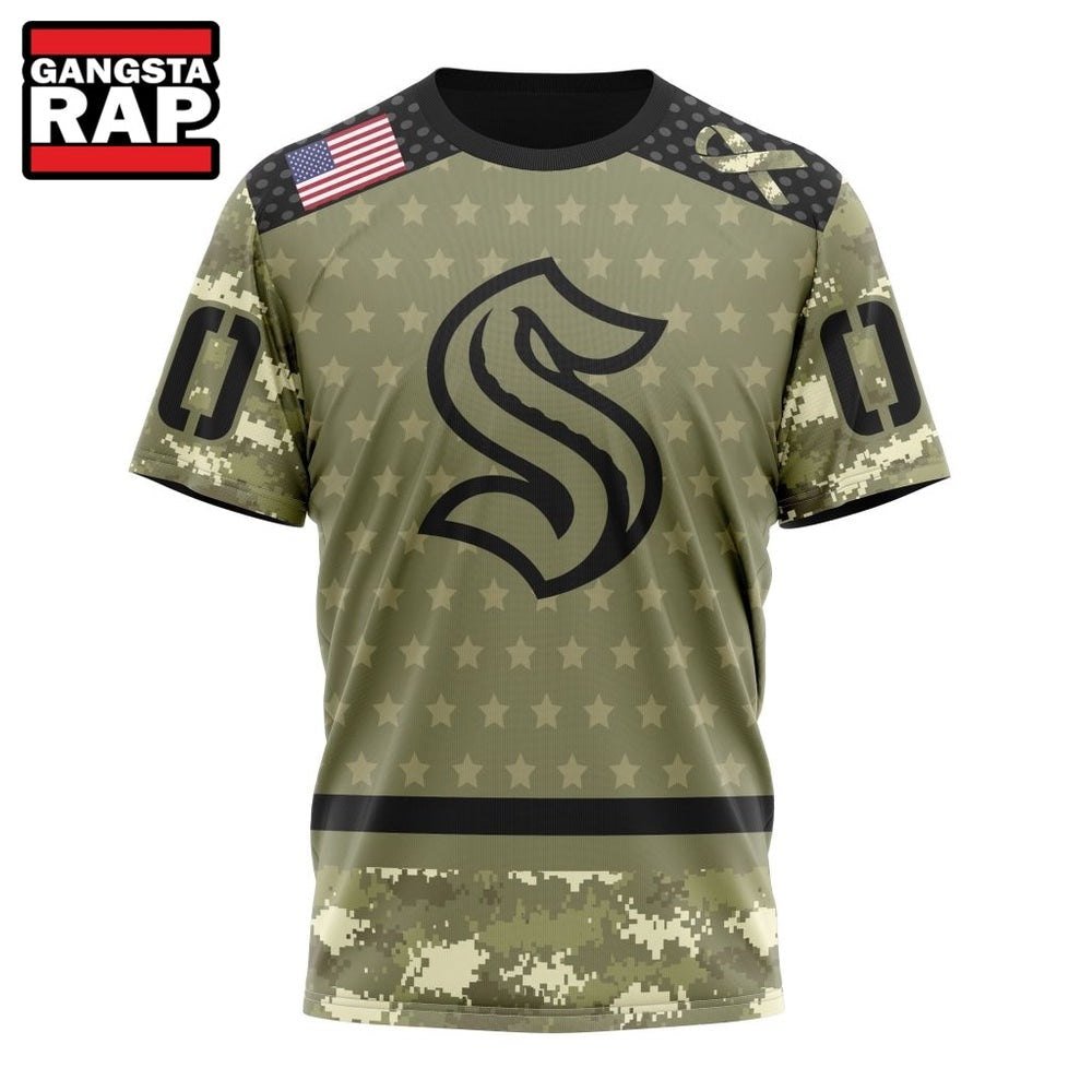 NHL Seattle Kraken Special Camo Military Appreciation Hoodie, T Shirt