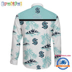NHL Seattle Kraken Special Hockey Long Sleeve Hawaiian Design Button Shirt