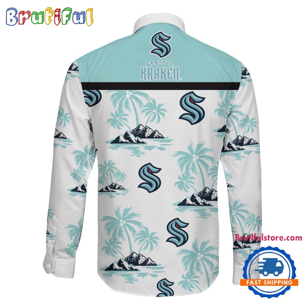 NHL Seattle Kraken Special Hockey Long Sleeve Hawaiian Design Button Shirt