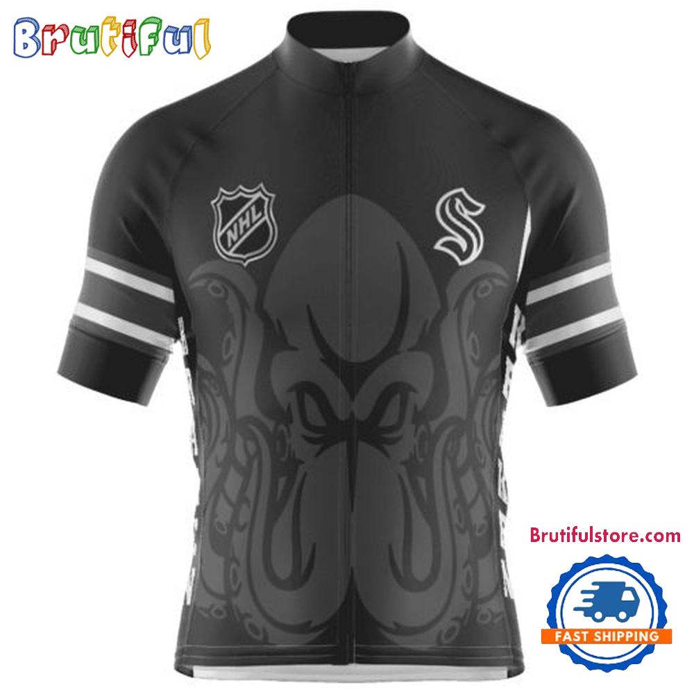 NHL Seattle Kraken Special Mono Cycling Jersey, Hockey Team Design Jersey