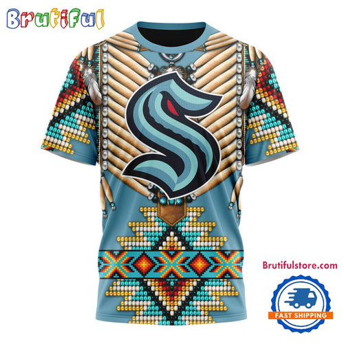 NHL Seattle Kraken Special Native American Costume Hockey Team Design T Shirt, Hoodie, Sweatshirt