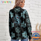 NHL Seattle Kraken Special Native American Women’s Casual Shirt, Hockey Women’s Casual Shirt