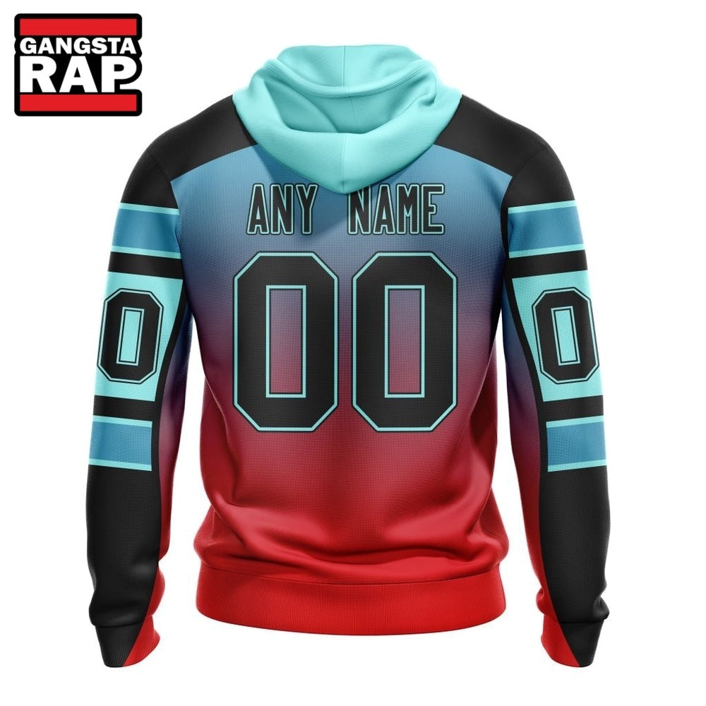 NHL Seattle Kraken Special Retro Gradient Design Hoodie, T Shirt