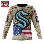 NHL Seattle Kraken Specialized Kits For United State With Camo Color Hoodie, T Shirt